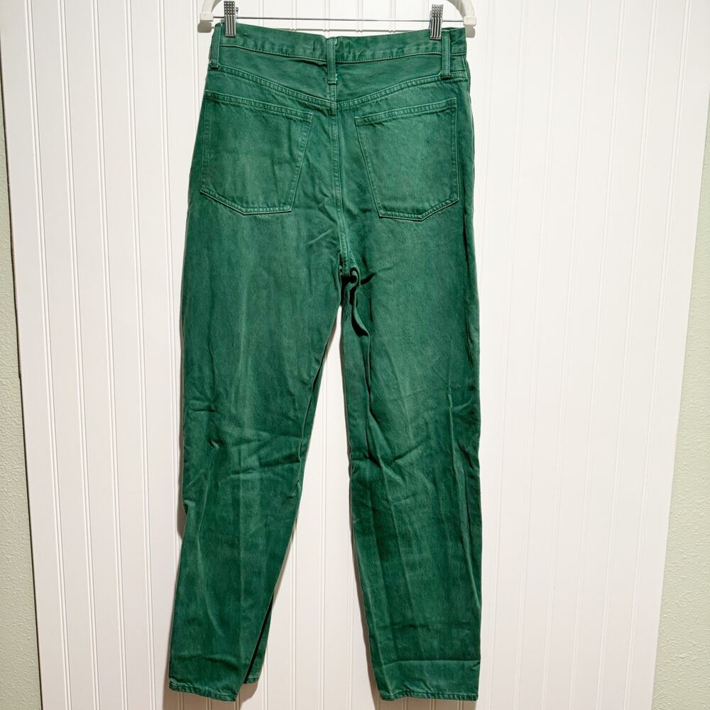 Madewell Baggy Straight Jeans Garment Dyed Green Size 28 - Picture 5 of 7